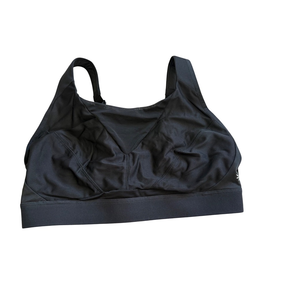 Athleta Invincible Bra Black High Impact Compression Sports Bra 34DD New